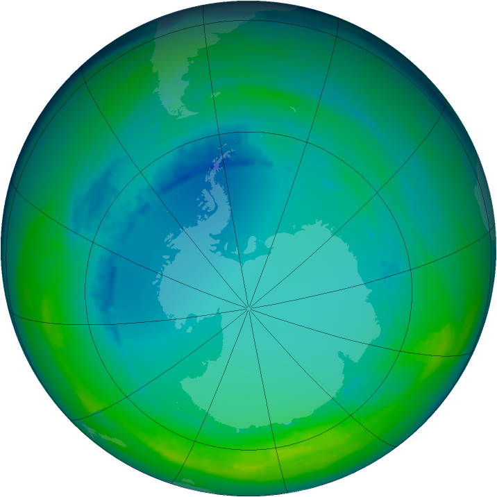 Ozone Map 1992-07-30